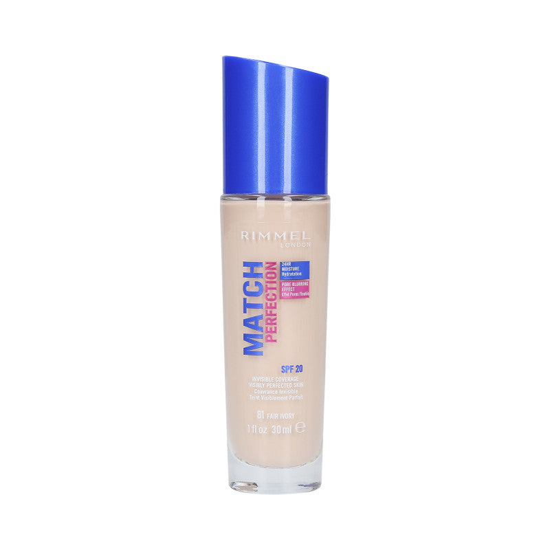 RIMMEL MATCH PERFECTION Podkład kryjący SPF20 081 Fair Ivory 30 ml