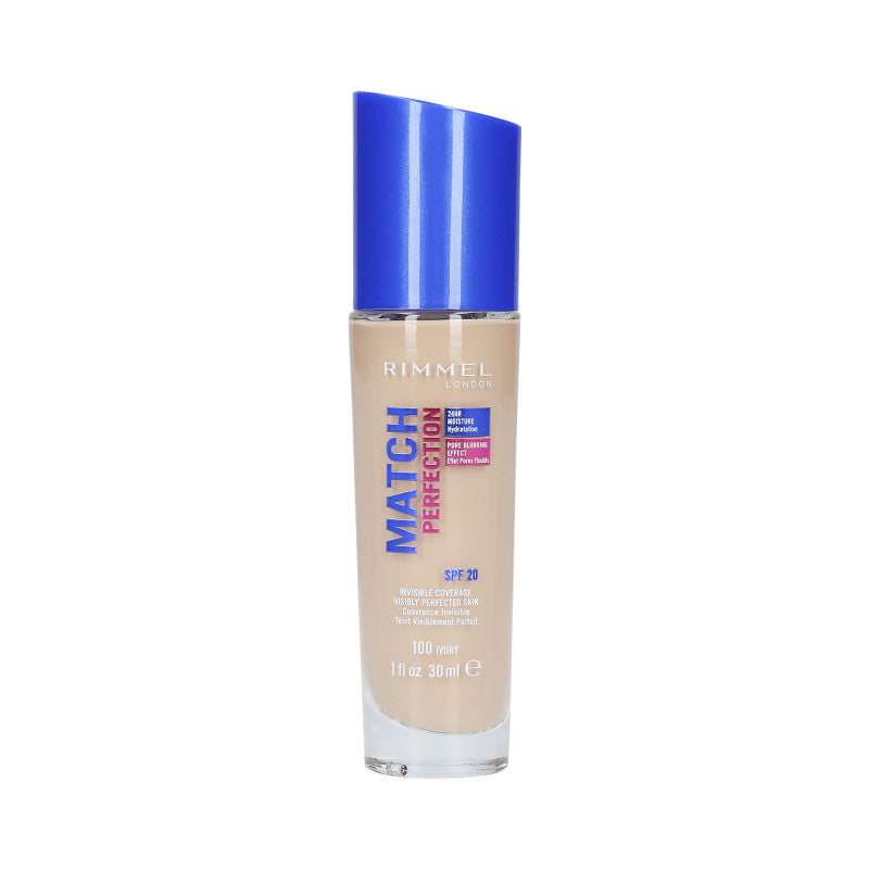 RIMMEL MATCH PERFECTION Podkład kryjący SPF20 100 Ivory 30 ml