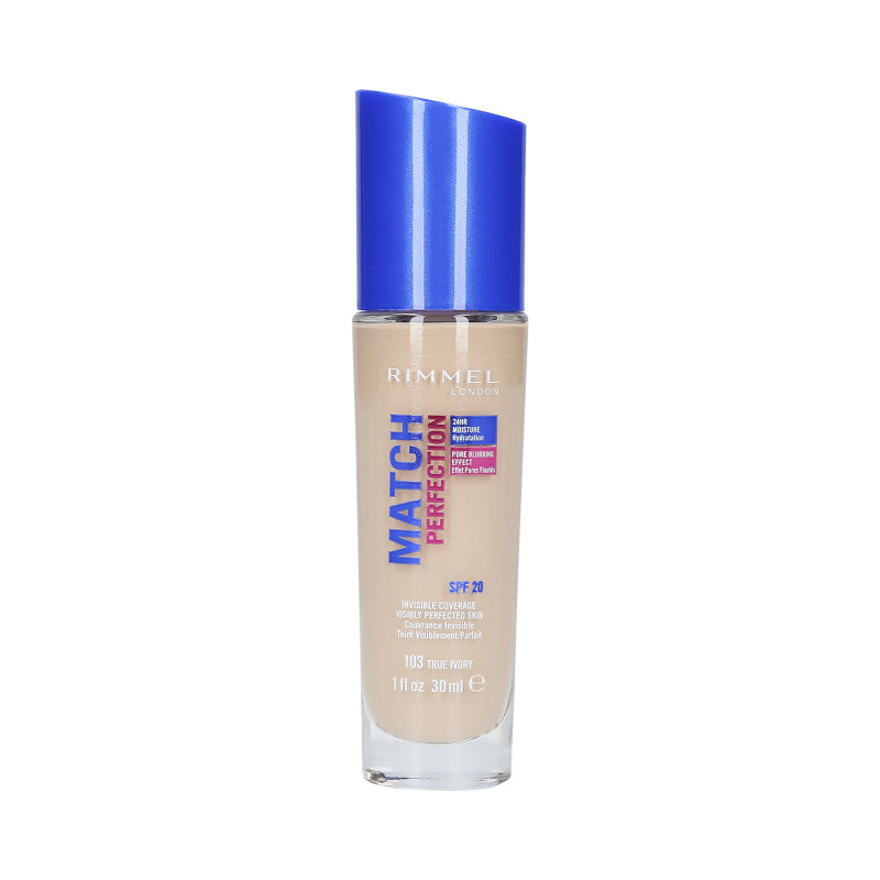 RIMMEL MATCH PERFECTION Podkład kryjący SPF20 103 True Ivory 30 ml