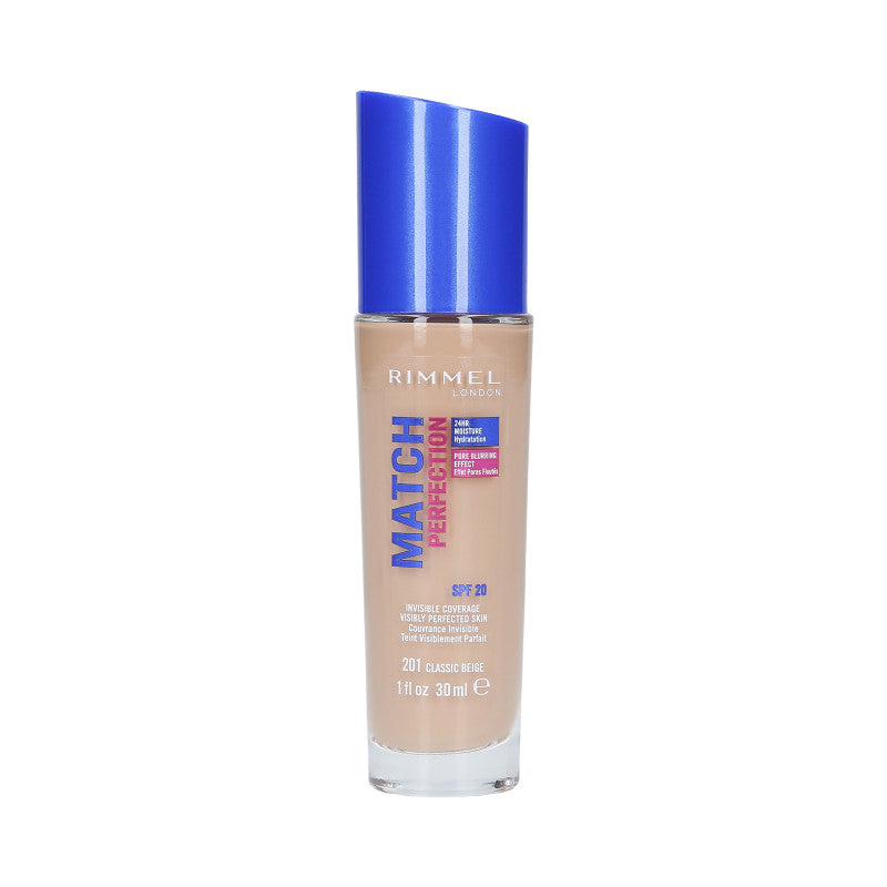 RIMMEL MATCH PERFECTION Podkład kryjący SPF20 201 Classic Beige 30 ml