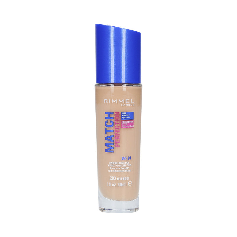 RIMMEL MATCH PERFECTION Podkład kryjący SPF20 203 True Beige 30 ml