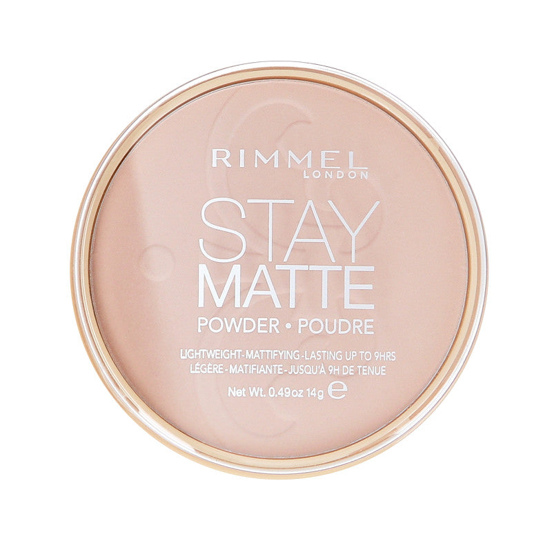 RIMMEL STAY MATTE LONG LASTING Matujący puder prasowany 003 Peach Glow 14 g