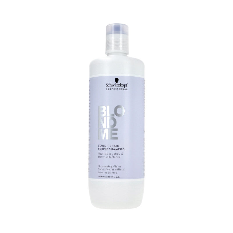 SCHWARZKOPF BLONDME BOND REPAIR PURPLE Neutralizujący szampon do włosów siwych i blond 1000 ml