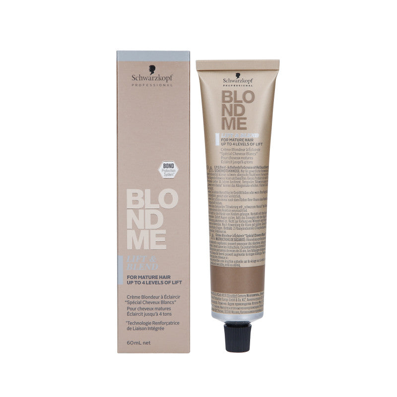 SCHWARZKOPF PROFESSIONAL BLONDEME LIFT&BLEND Rozjasňující barvicí krém na šedivé vlasy 60 ml