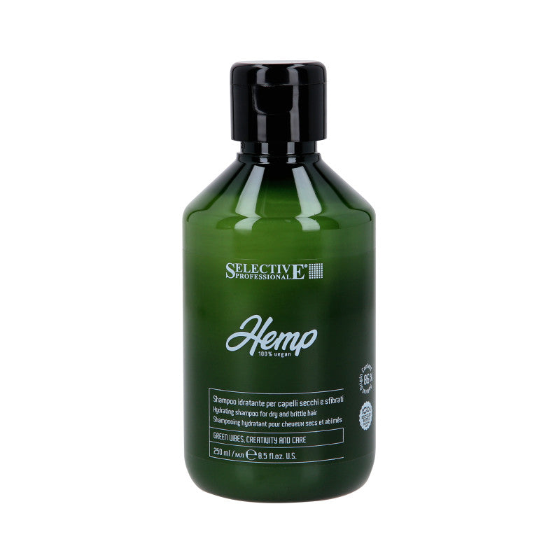 SELECTIVE HEMP VEGAN Hydratační vlasový šampon s olejem z konopných semínek 250 ml