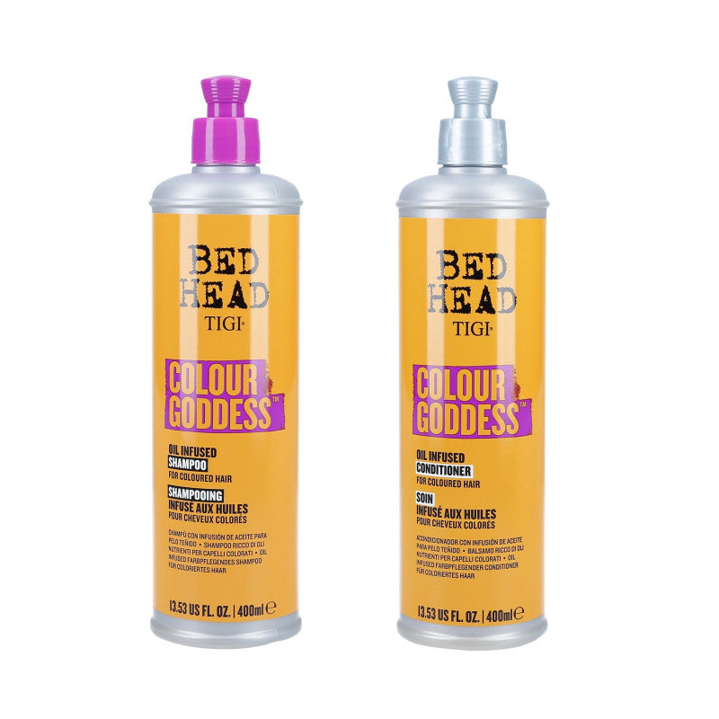 TIGI BED HEAD COLOUR GODDESS Zestaw do włosów farbowanych Szampon 400 ml + Odżywka 400 ml