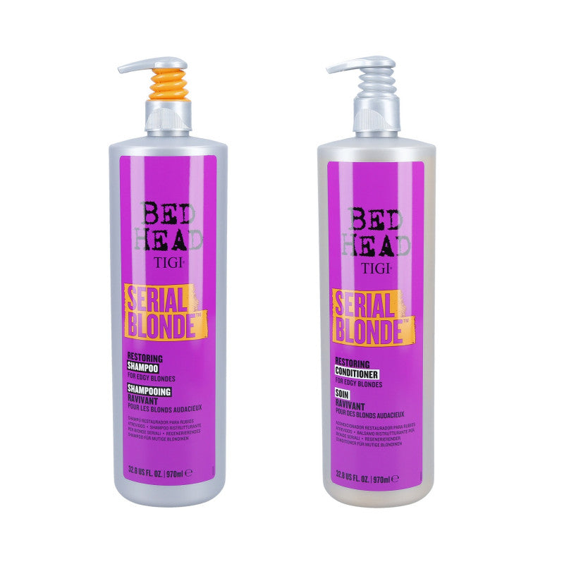 TIGI SERIAL BLONDE Sada pro blond vlasy Šampon 970 ml + kondicionér 970 ml