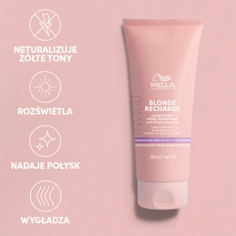 WELLA PROFESSIONALS INVIGO COOL BLONDE RECHARGE Odżywka do chłodnych odcieni blond 200 ml #5