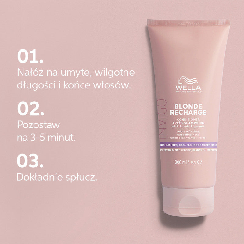 WELLA PROFESSIONALS INVIGO COOL BLONDE RECHARGE Odżywka do chłodnych odcieni blond 200 ml #4