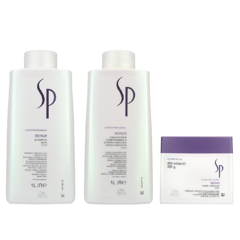 Wella SP REPAIR šampon 1000 ml + kondicionér 1000 ml + maska ​​400 ml