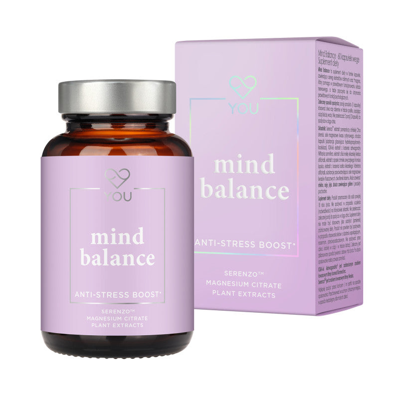 YOU MIND BALANCE Nahrungsergänzungsmittel für Konzentration und Ruhe 60 Kapseln